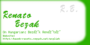 renato bezak business card